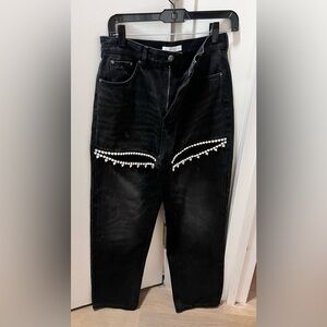 Crystal Slit Women's Jeans